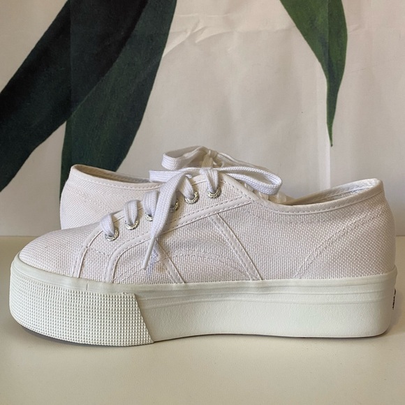 Superga 2790 Lace Up Canvas Platform Sneakers - Picture 12 of 16